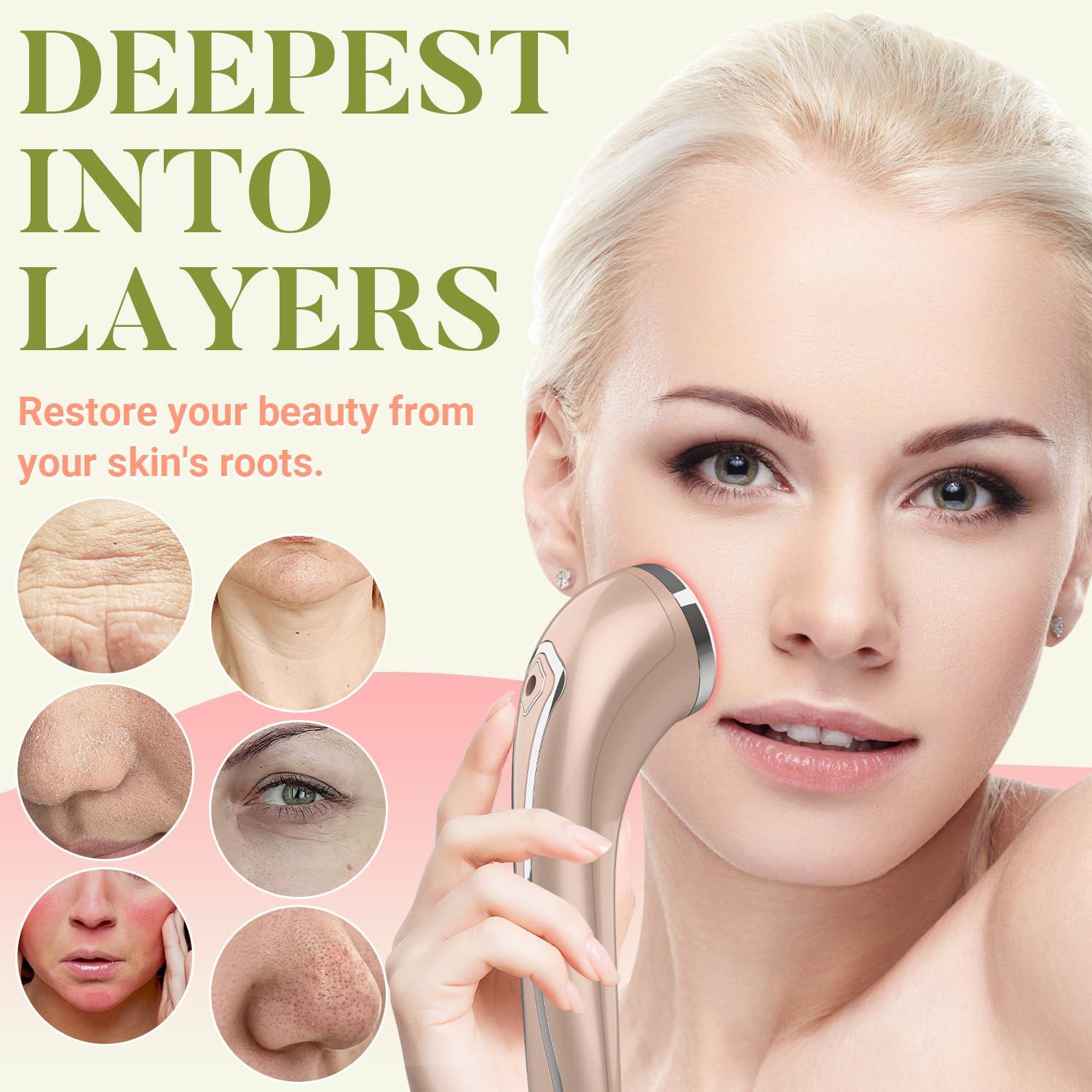 Uaike Red Light Therapy for Face - Uaike LED Red Light Therapy Device for Face - Skin Tightening Machine for Anti Aging,Wrinkle Removal,Face Lift,Skin Rejuvenation - Face Massager for Face