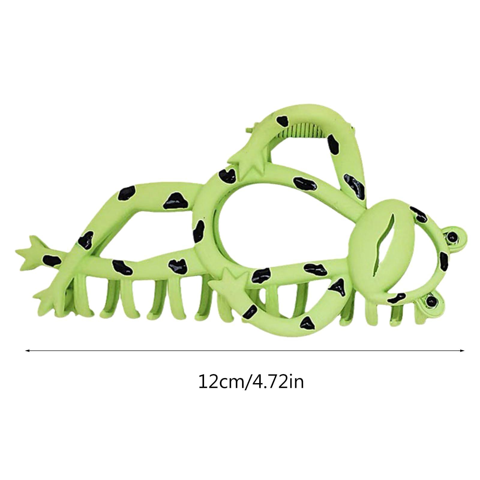 mikidoo mikidoo Cartoon Metal Hair Claw Clips Funny Frogs Hair Catch Barrette Large Hair Clips Strong Hold Hair Accessories