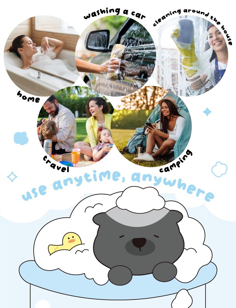 KULOSORY KULOSORY Disposable Bath Sponge White 24Pack / Easy to Carry Anytime, Anywhere/Travel, Camping, Clean Shower Supplies