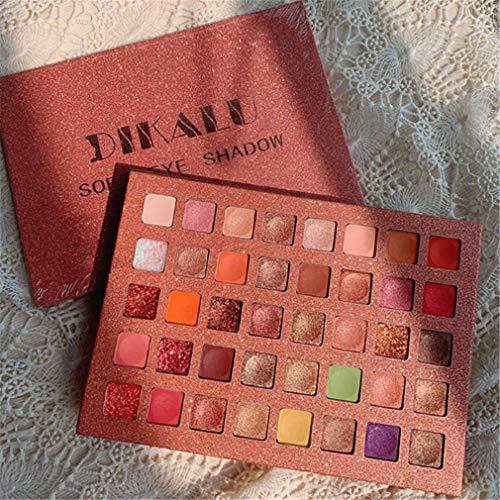 DREZEA DREZEA Eyeshadow Palette Shimmer Glitter Palett Professional 40 Colors Natural Long-Lasting Eyeshadow Cosmetic Waterproof Eyeshadows