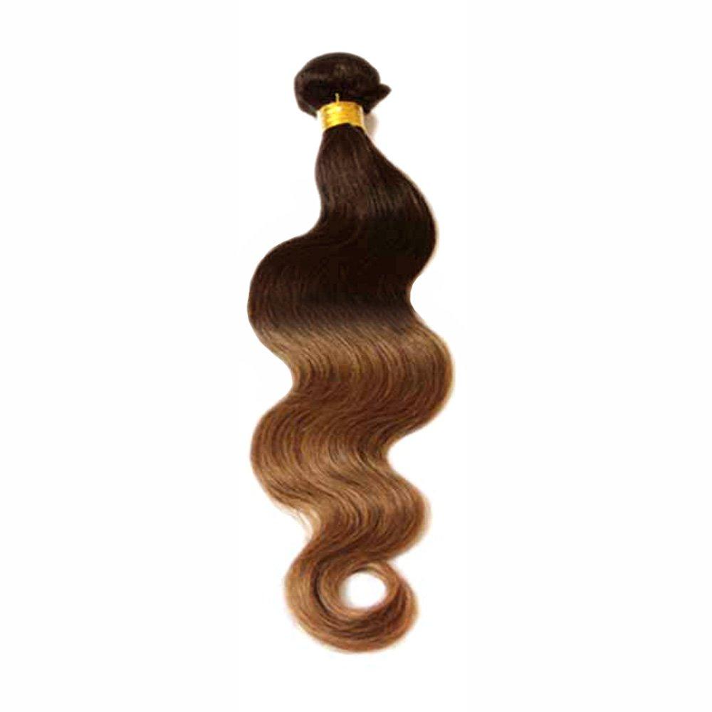 USTAR 6A Body Wave Bundle, 100% Peruvian Human Hair Weave Weft Beautiful Dip Dyed Ombre Two-Tone - 26 Inch