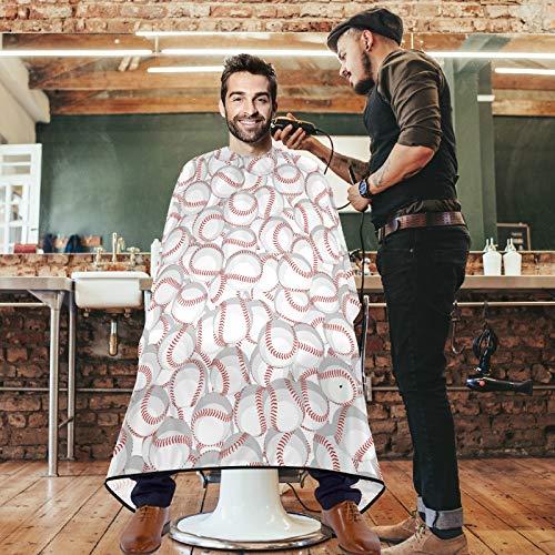 visesunny visesunny Barber Cape Baseball Cartoon 3D Pattern Polyester Hair Cutting Salon Cape Apron Anti-Static Haircut Shaving Cloth Beard Shaving Bib Hairdressing Cape