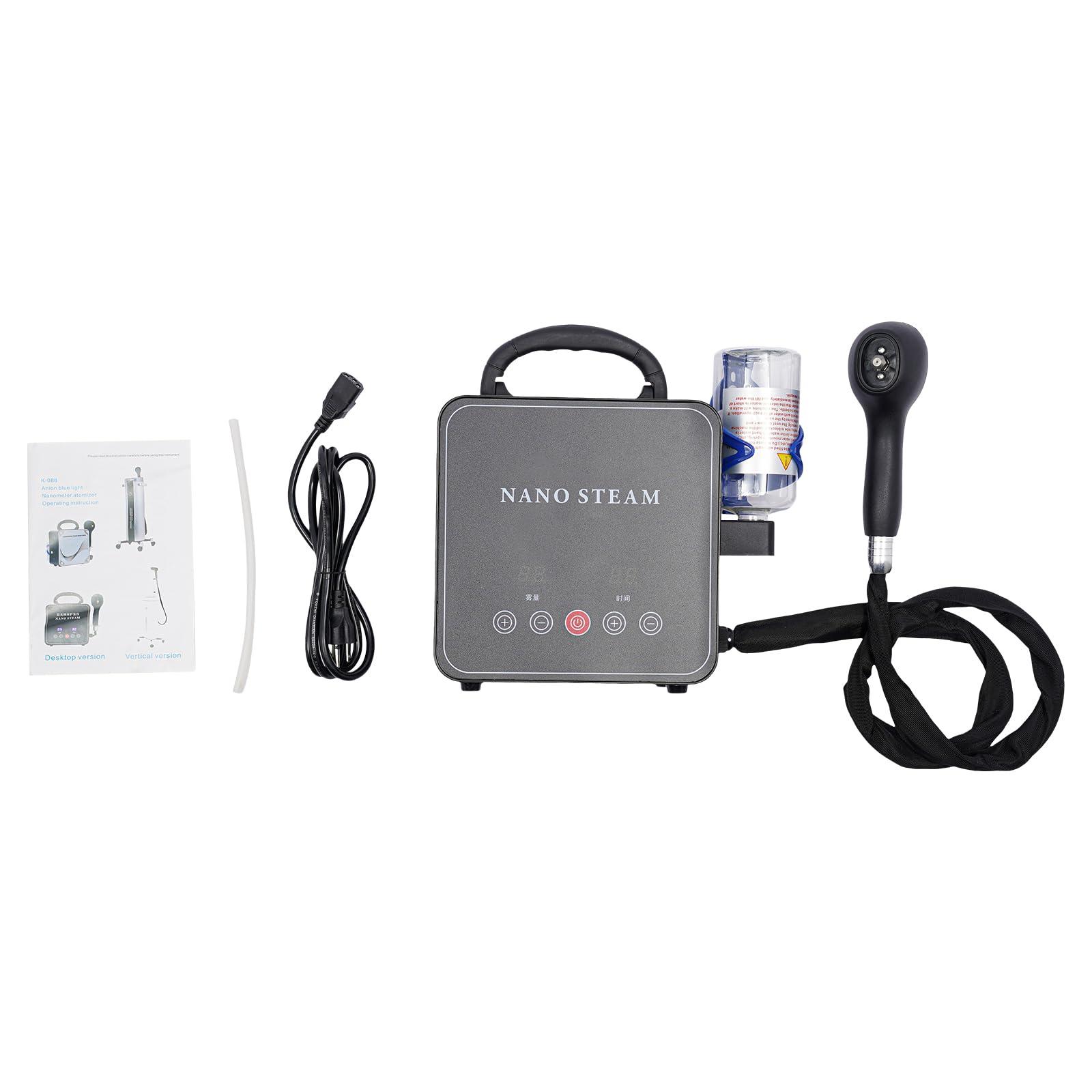 DUYIWAA Hair Steamer for Hair Portable Hair Steamer for Black Hair, Removable Nozzle Hair Steamer, Adjustable Mist & Timer, Multifunction Hair Steamer Nano Hair Steamer for Deep Conditioning