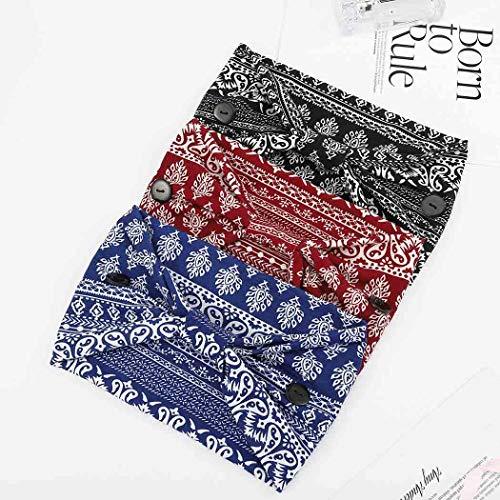 Bohend Bohend Boho Button Headband Wide Stretchy Daily Use Knotted Headwear Sport Athletic Yoga Gym Hair Accessories for Women and Girls(3pcs) (D)