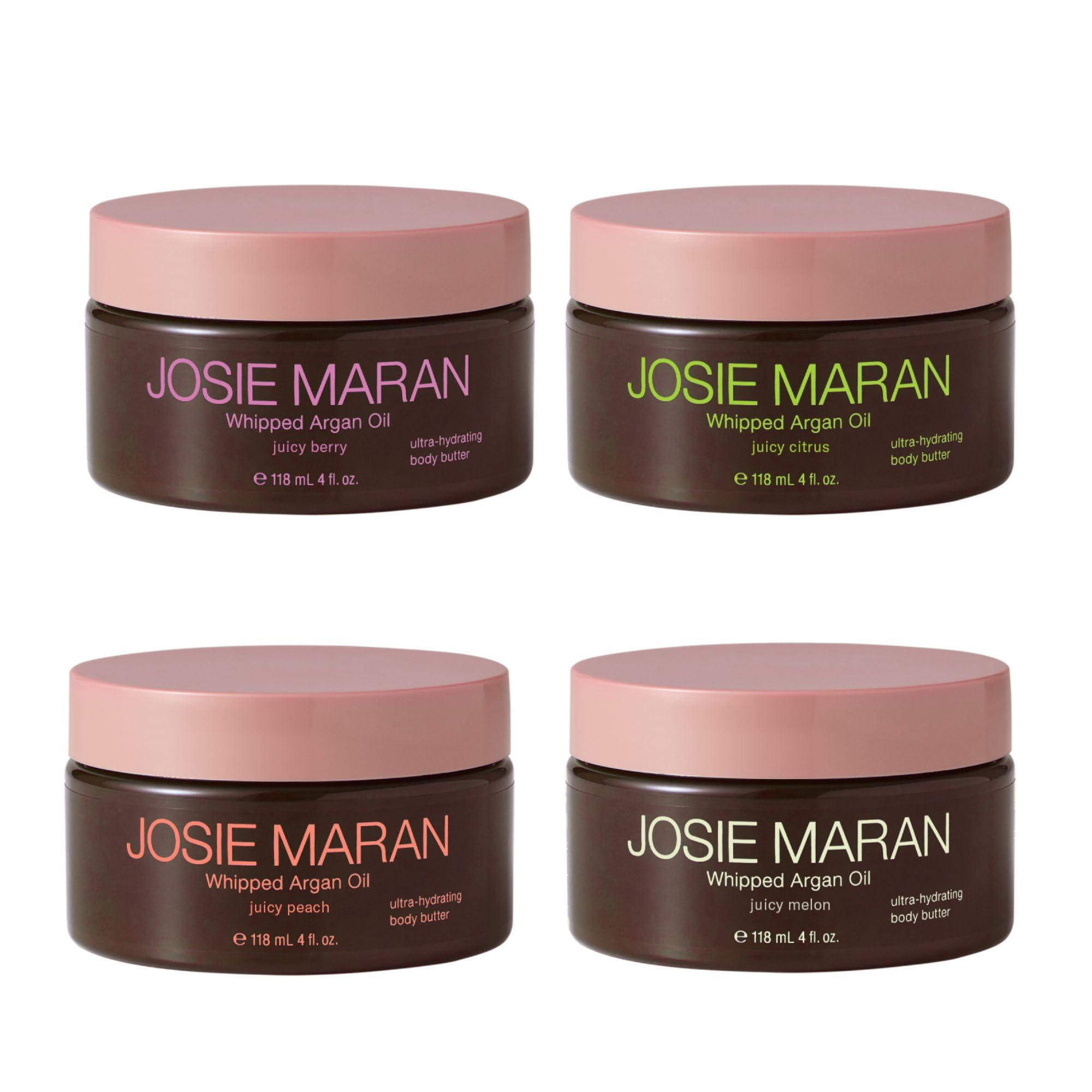 Josie Maran Josie Maran 4 Piece Whipped Argan Oil Body Butter - Skin Firming Cream with Whipped Shea Butter, Avocado Oil & Fatty Acids - Cruelty-Free Skincare - (4 oz)