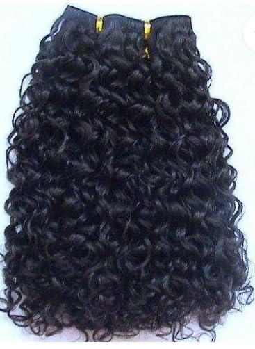 SRI KARKY EXIM GAYURA 100% Indian Virgin Raw Human Hair Extensions Curly Natural Black Temple Single Donor Double Weft Curly Hair Bundles No Tangle No Shedding Full and Thick Direct From Indian Hair Factory.