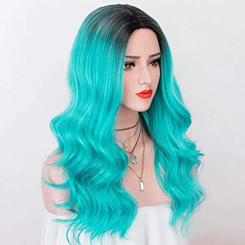 Long teal clearance wig