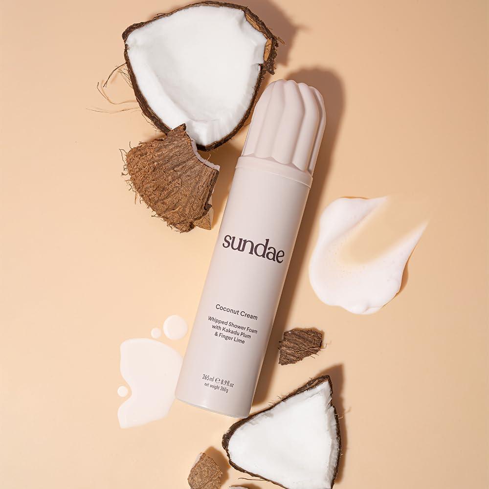 sundae sundae Whipped Shower Foam Coconut Cream Foaming Body Wash 8.9 fl oz, 265ml