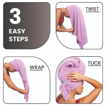 Curly Girl Curly Girl Curly Hair Microfiber Hair Towel, Waffle Hair Towel, Anti Frizz, Fast Drying, Curly Hair Plopping Towel, 41 x 34