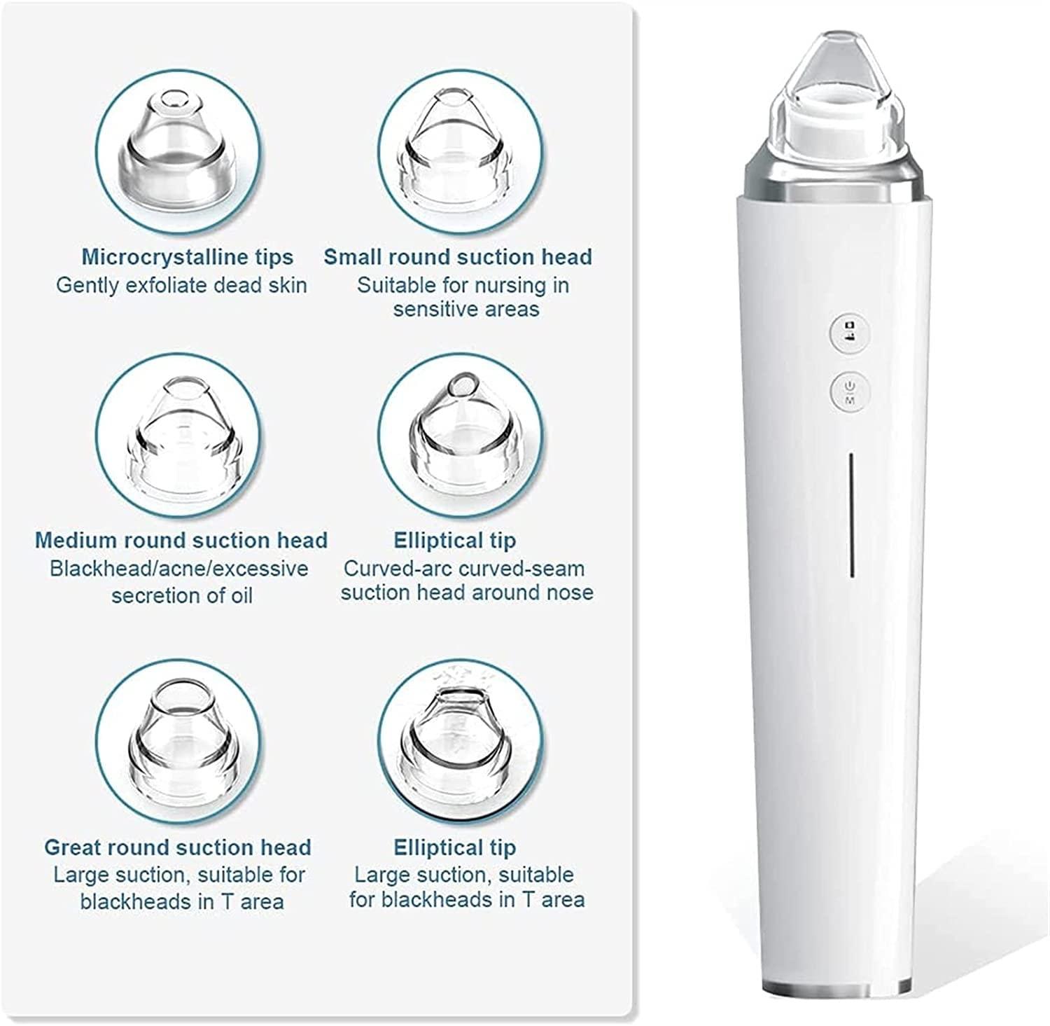 Dongng Dongng Pore Cleaner Vacuum Suction Blackhead Remover Electric Pimple Suction Vacuum Suction Blackhead with Camera and 6 Interchangeable Probes LCD Screen Ideal Gift