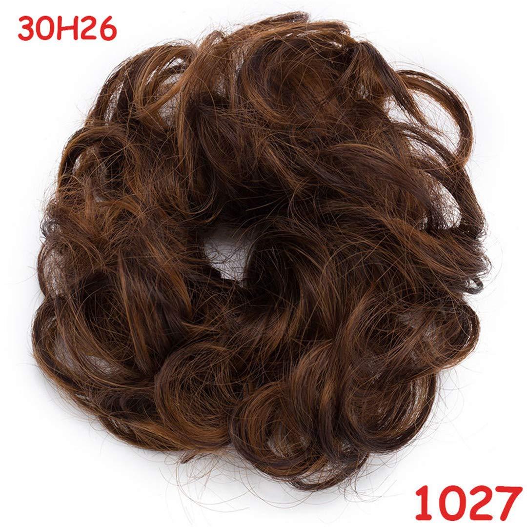 Aonmg Synthetic hair buns Hair Scrunchie s Hair Piece Wrap Ponytail Hair Tail Updo Fake Hair Bun Hair Piece 1027-thick