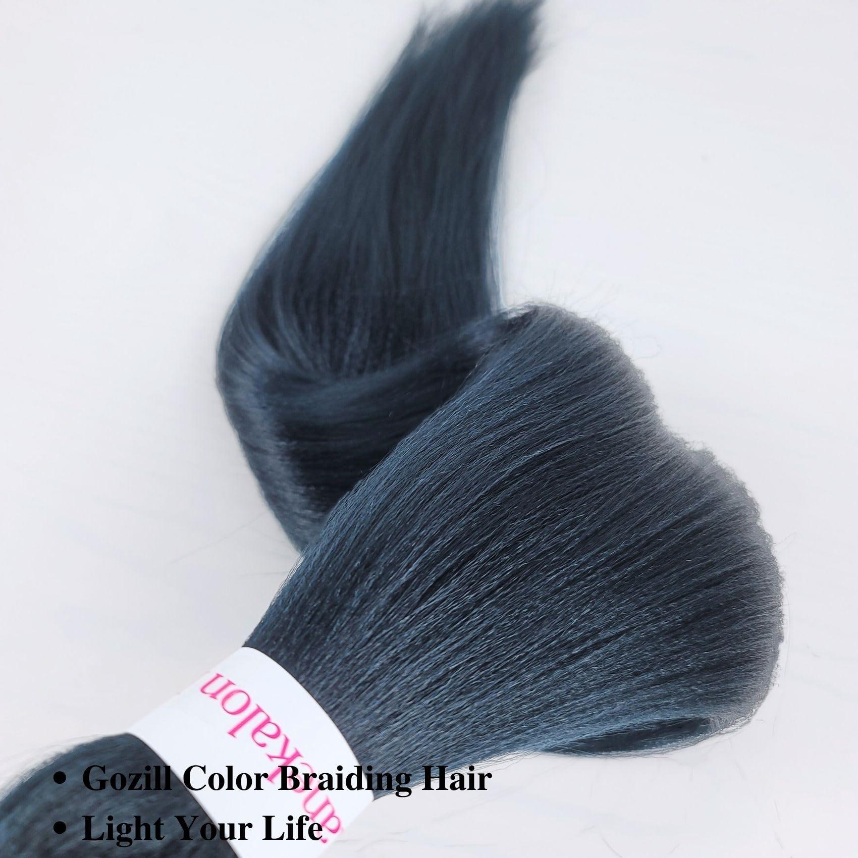 Gozill Navy Blue Braiding Hair Pre Stretched Prestretched Ez Braid Colored Braiding Hair Extensions Kids Box Braiding 26 inch