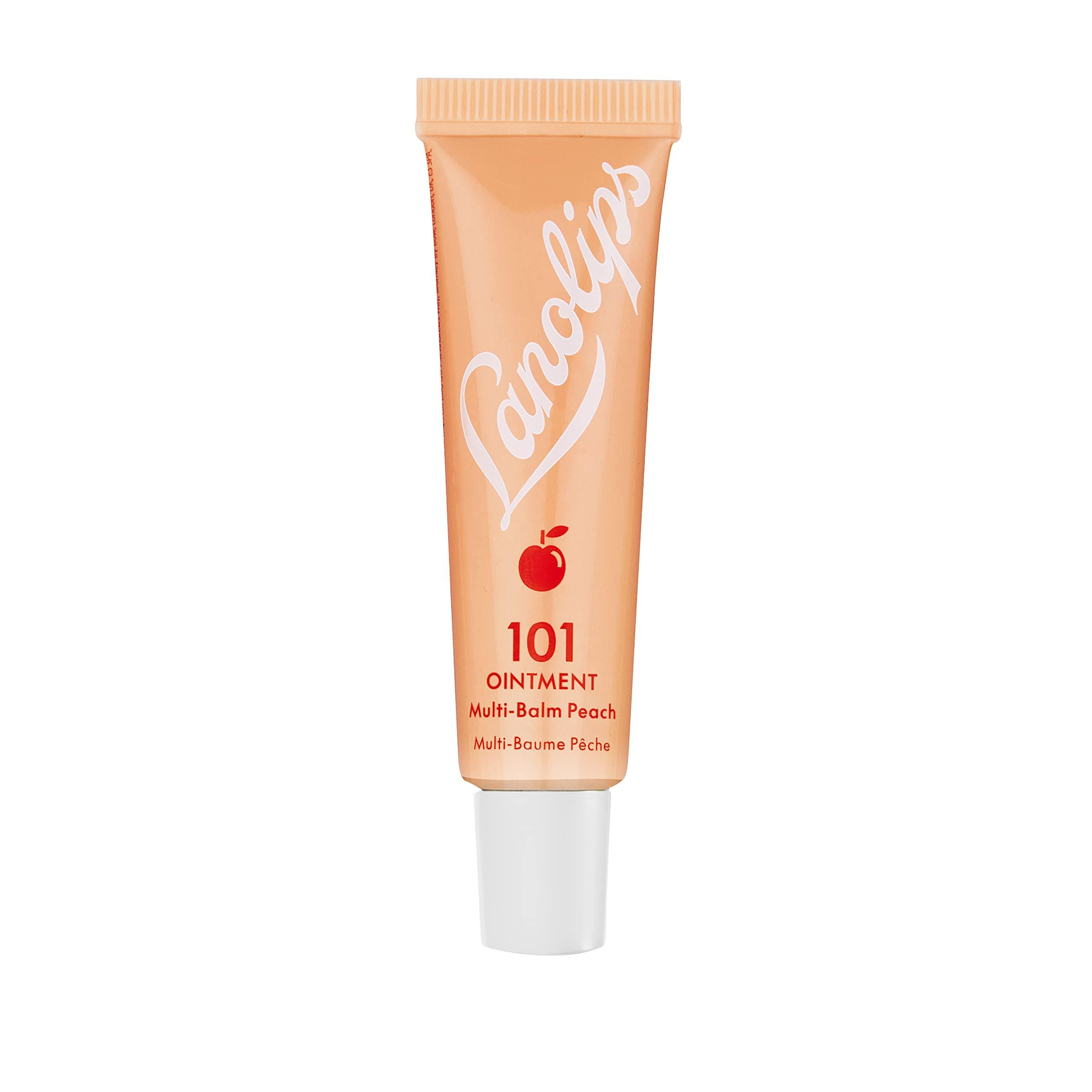 Lanolips Lanolips 101 Ointment - Lanolin Lip Balm for Smooth, Hydrated & Healthy Lips - Multipurpose Ointment with Lanolin Oil for Dry Cuticles & More - Peach (0.52 oz)