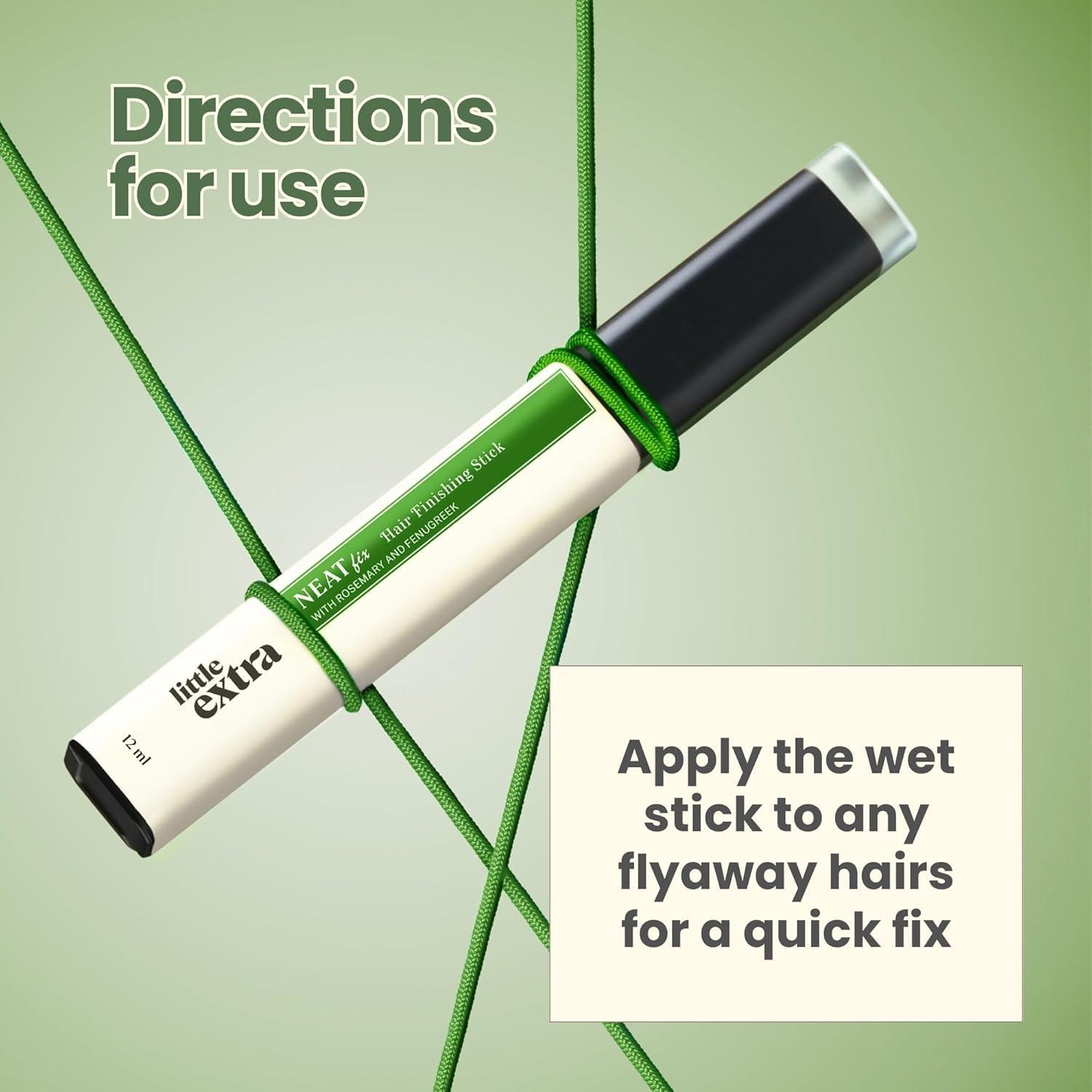 Generic Little; Extra Neat Fix Hair Finishing Stick, Tame Frizz, Flyaways & Baby Hairs, Hair Fixing Styling Gel with Rosemary & Fenugreek, Travel-Friendly, Non-Greasy & Non-Sticky, No Parabens, Silicones