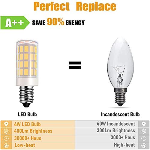 VOKWAK VOKWAK LED Makeup Mirror Bulb Replacement Mirror for Cosmetic Vanity Makeup Mirror with Single Double Sided Lighted Magnification,4W Equivalent to 40W Incandescent Bulb (2-Pack Warm White)