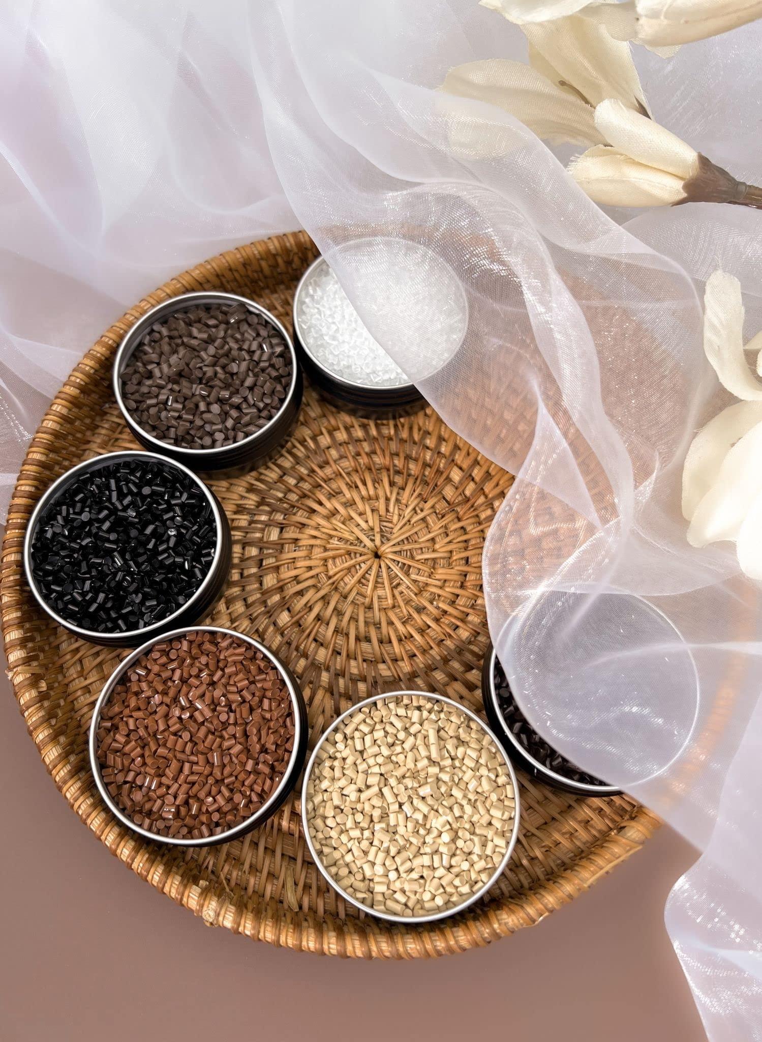 Slavic Hair 0.9 OZ Italian Keratin Glue for Hair Extensions Hot Fusion Flat/Nail/U/I Tip Beads Granules Pellet (Beige)