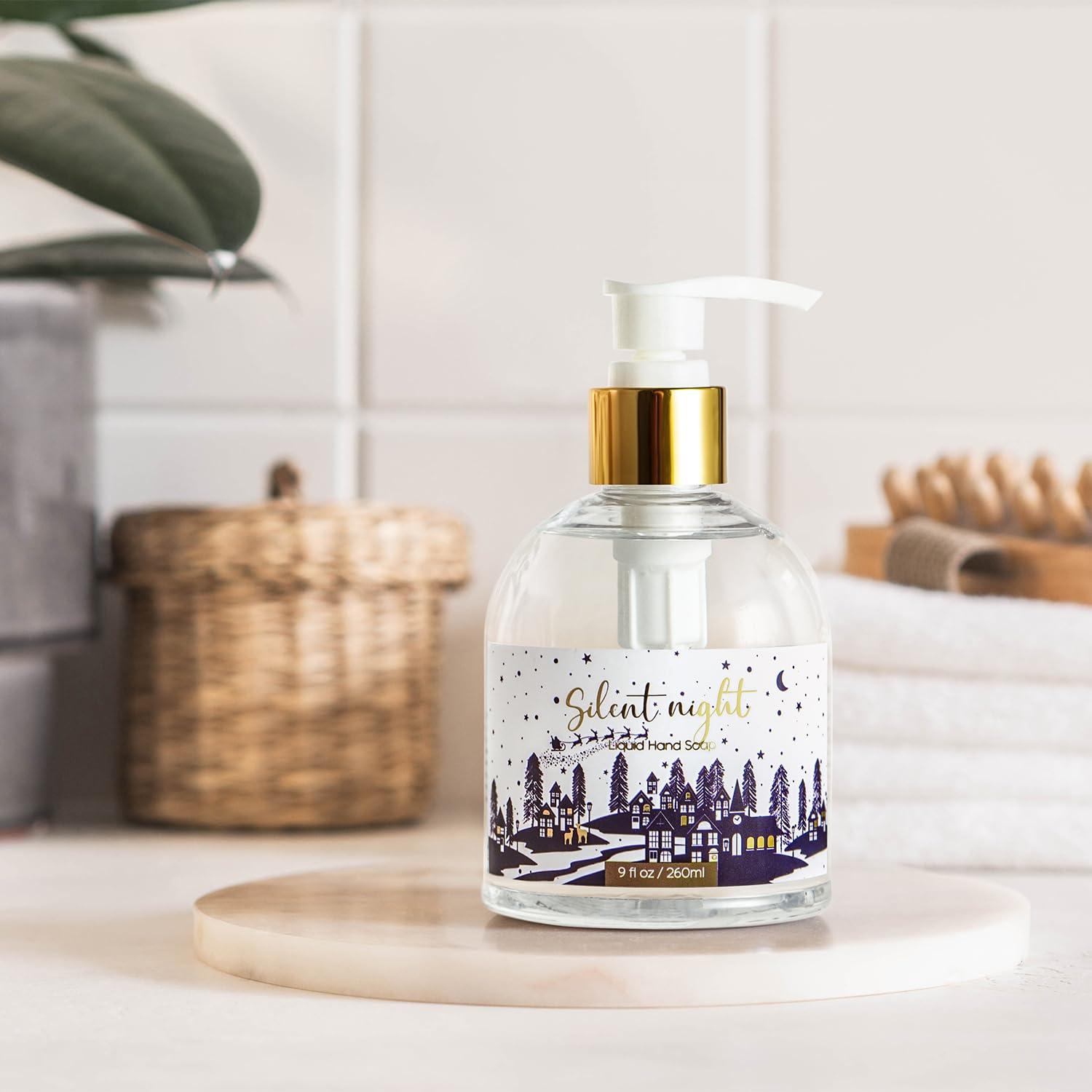 ROMIIE ZOI ROMIIE ZOI Christmas Liquid Hand Soap with Gift Box - Silent Night, Infused with Fresh-Cut Spruce Branches Aroma - 260ml/ 9 fl.ozPack of 3