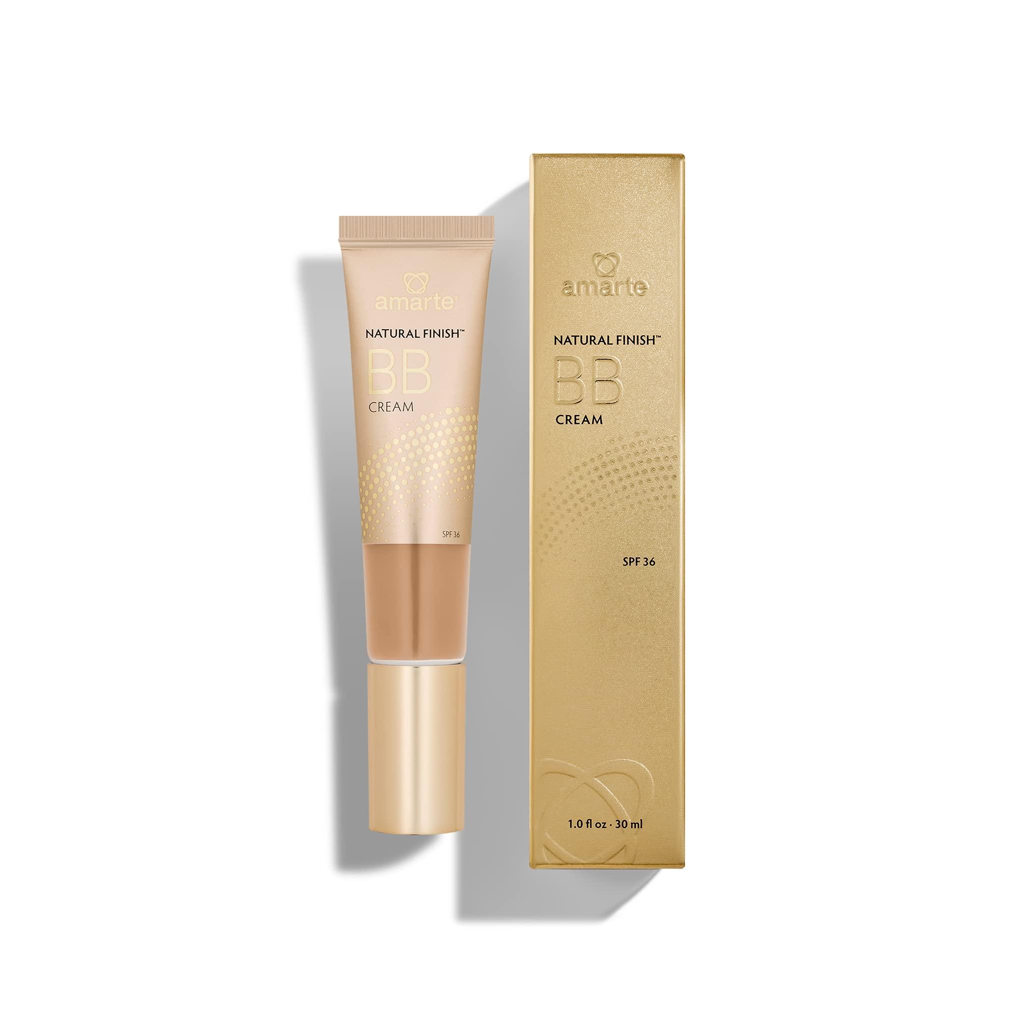 AMARTÉ Amarte NATURAL FINISH - 1 Fl Oz BB Cream (Light) - Tinted Foundation and Face Moisturizer with SPF 36 in