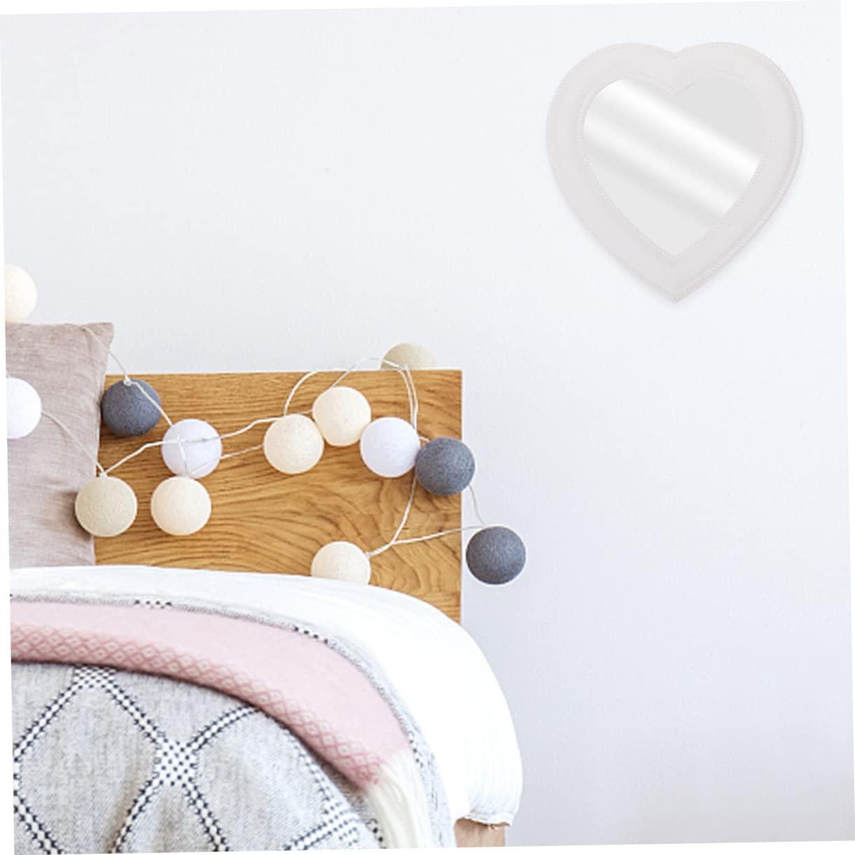 minkissy minkissy Desk Standing Makeup Mirror Set 2pcs Heart Shaped Vanity Mirrors for Women Mirror Surface