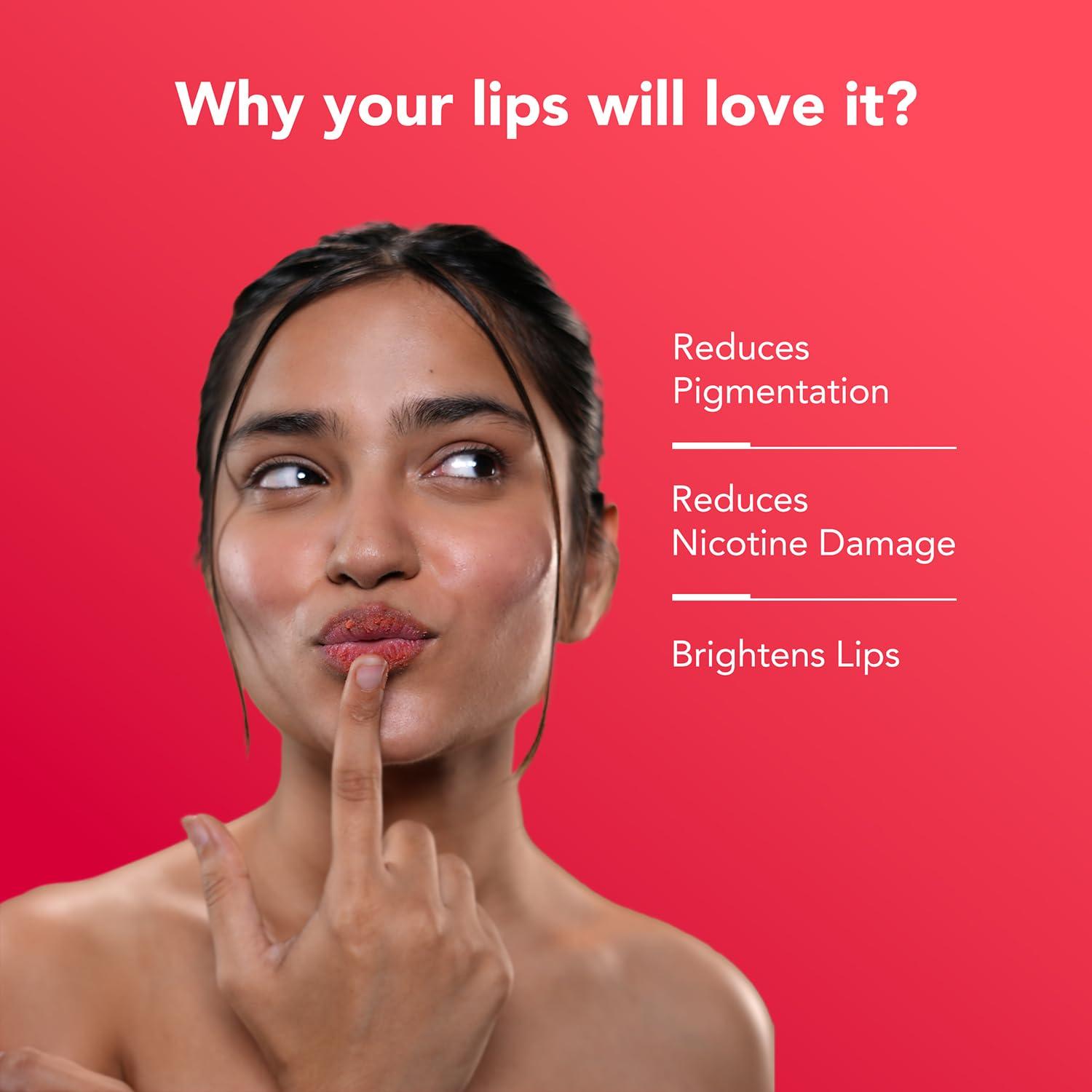 Bella Vita Organic BellaVita Luxury NicoLips Lip Scrub 20gm | Lip Balm For Exfoliation & Dark Lip Moisturizing | With Goodness of Beetroot, Shea Butter & Walnut Lip Scrub | Lip scrubber exfoliator for Women and Men