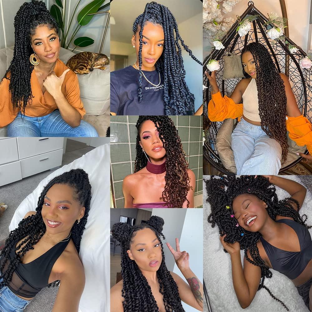 ISTGIFT Passion Twist Hair 14 Inch: Water Wave Crochet Hair 6 Packs Passion Twist Crochet Hair for Black Women Water Wave Passion Twist Hair Extensions (T1B/27)