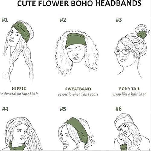 Bomine Bomine Boho Criss Cross Headbands Velvet Stretch Turban Head Wraps Knotted Headband Twisted Hair Scarf Outdoor Sweatband Fashion Headwrap Hair Bands Headpieces for Women and Girls 2Pcs