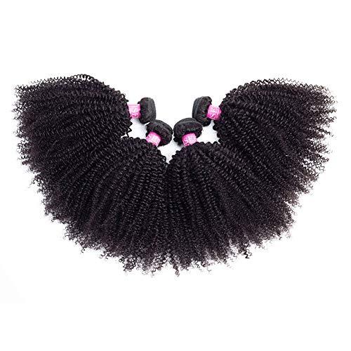 ISEE ISEE Hair 100% Unprocessed Afro Kinky Curly Human Hair Bundles 9A Mongolian Curly Virgin Hair Human Hair Bundles Natural Black Color (10 12 14inches)