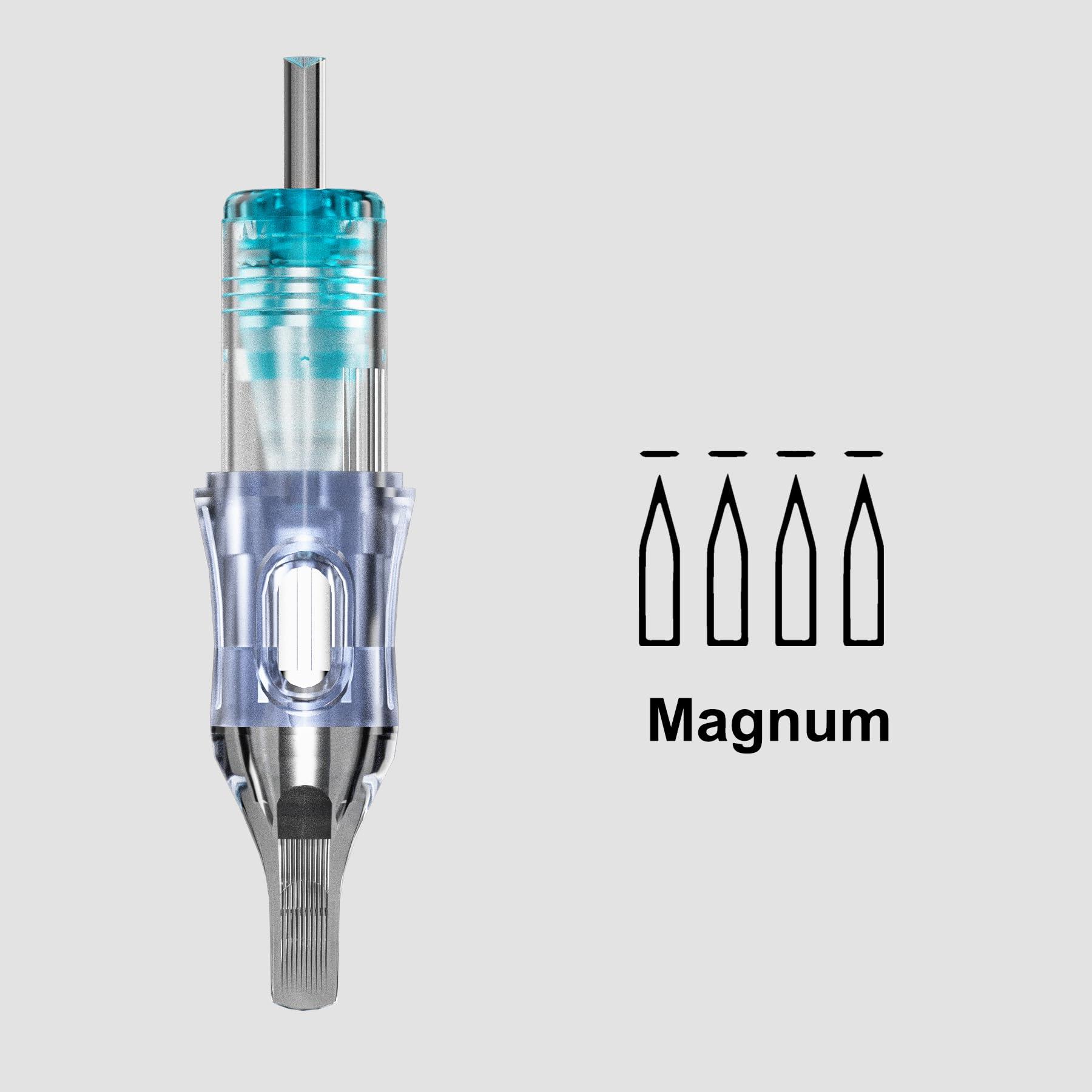 BRONC BRONC 50PCS Tattoo Cartridge Needles 1205M1-5M1#12 Standard 0.35mm 5 Magnum Shader Disposable Tattoo Needles for Rotary Tattoo Machines