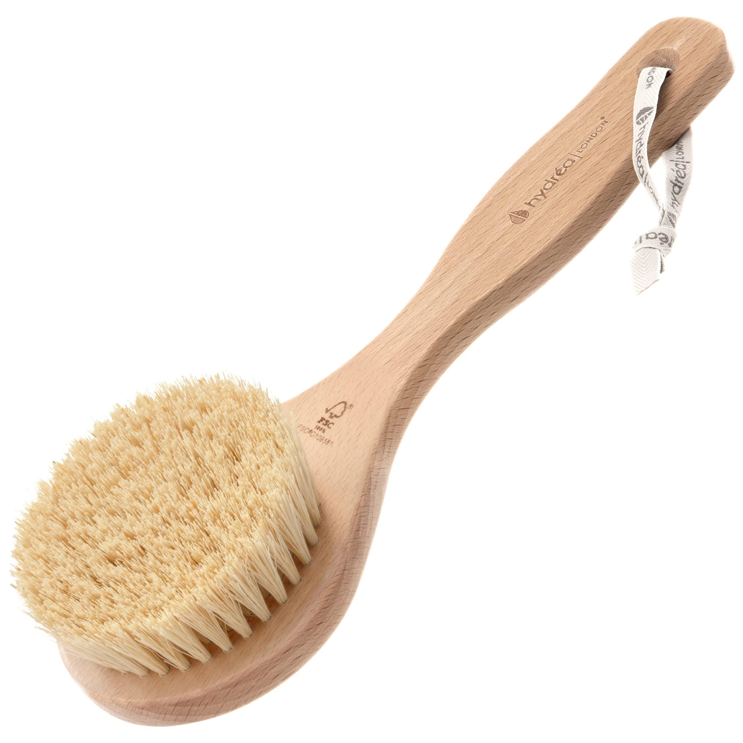Hydrea London Hydrea London Dry Body Brush – Premium Exfoliating Dry Skin Brush Cactus Bristle, Vegan Dry Brush Cellulite Remover, Exfoliating Body Scrubber for Lymphatic Drainage, FSC® Certified Beechwood