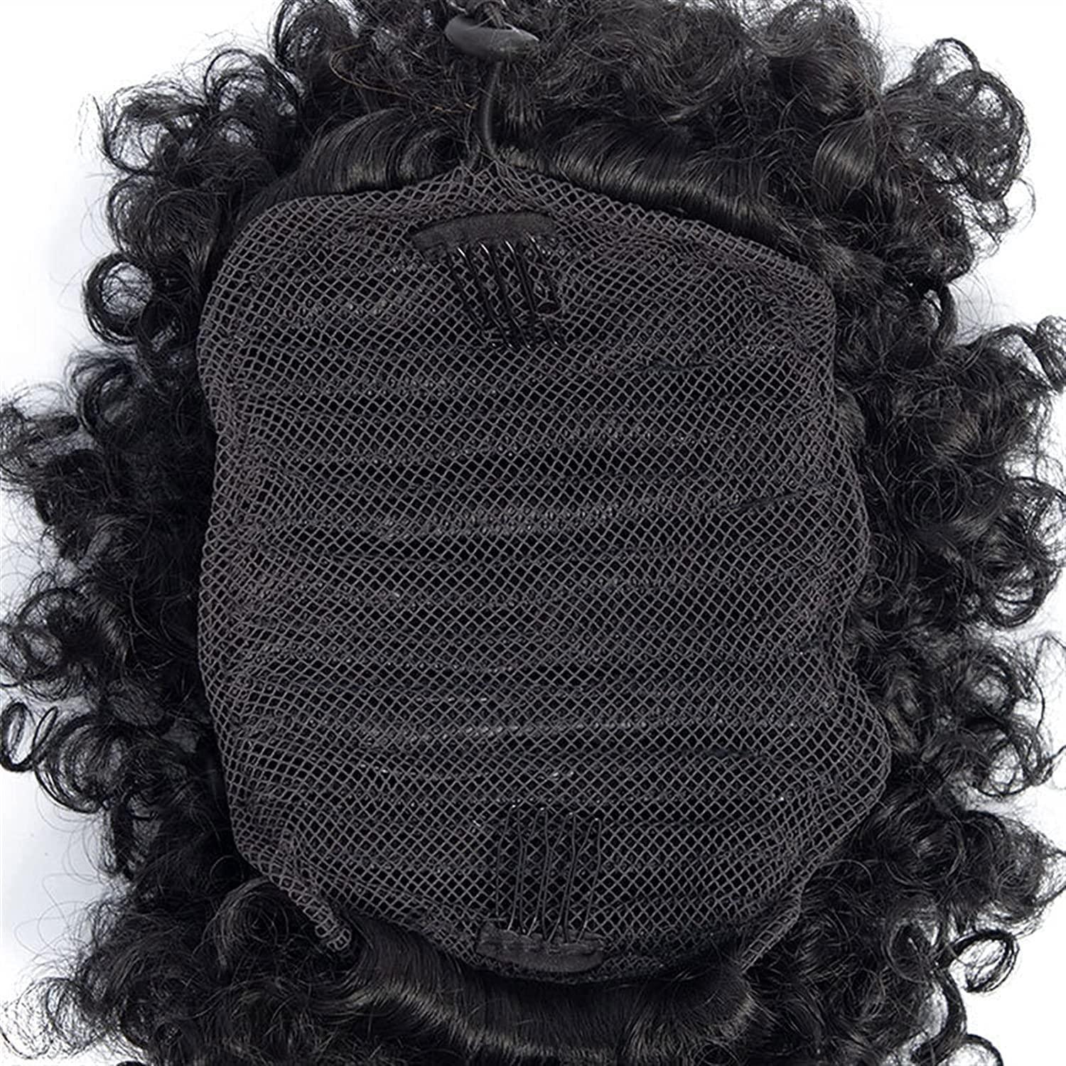 Eliveshown Eliveshown Wigs Women's Synthetic Realistic Natural Wig African Fluffy Hip-hop Fluffy Small Curly Ball Head Square Hair Pack