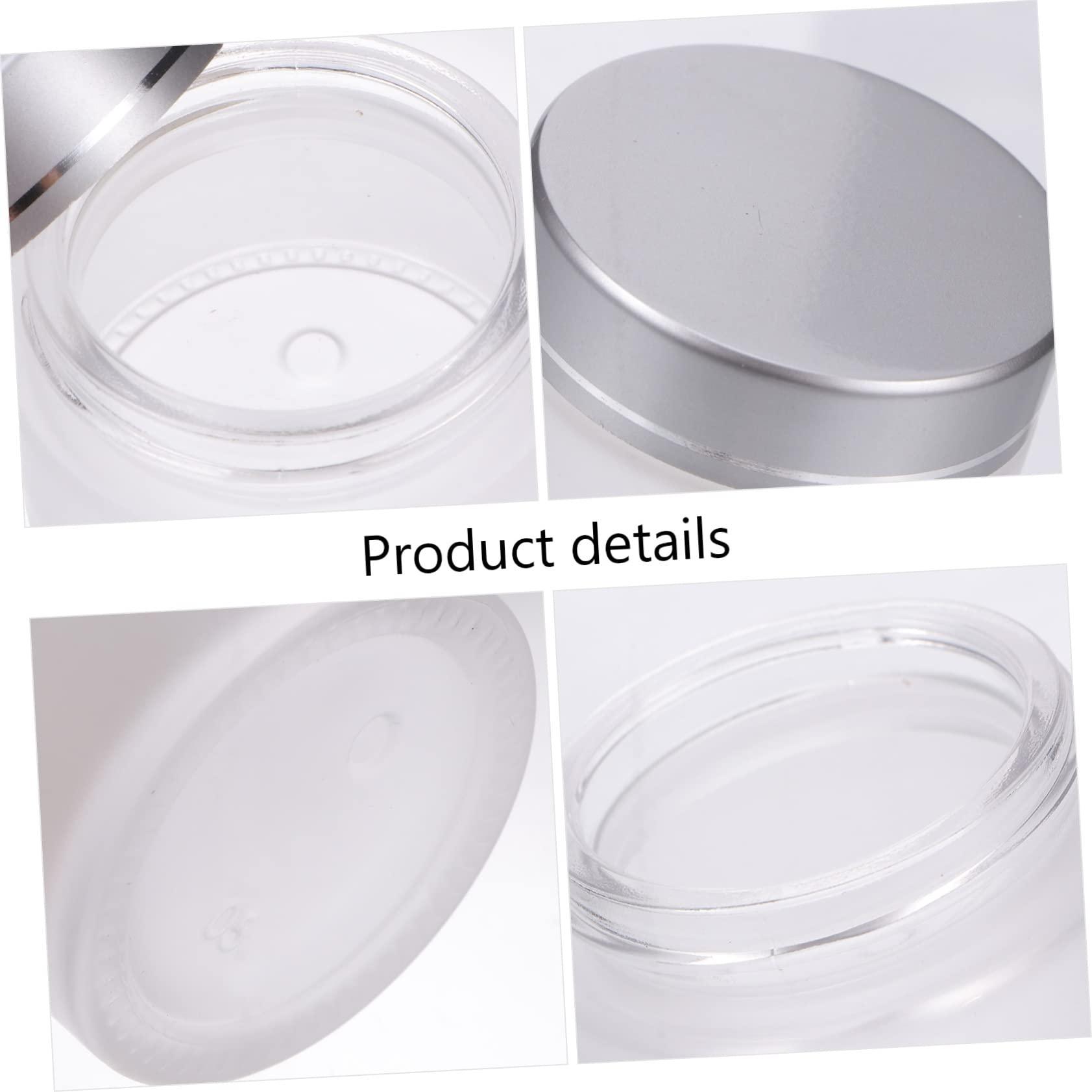 NAMOARLY NAMOARLY 12pcs Frosting Cream Jar Clear Makeup Jars Small Clear Container Makeup Spoon Jar Small Container Toiletry Containers Eyeshadow Jar Leakproof Travel Containers Cream Bottle Glass