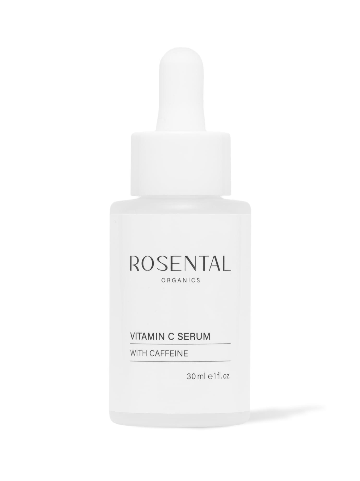 Rosental Rosental Organics Vitamin C Serum with Caffeine (30ml) - Hydrating Facial Serum - Against dark pigment spots and acne scars - Wrinkles - Brightening facial care - Natural Cosmetics - Made in Germany