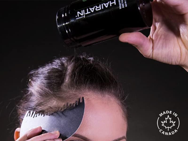 HAIRATIN BY RE-EVOLUTION HAIRATIN Building Fibers for Thinning Hair, Gray, 28G - Achieve Fuller, Natural Looking Results, Instantly Conceals Hair Loss in 10 Seconds, Thickener & Bald Spot Cover Up for Men & Women