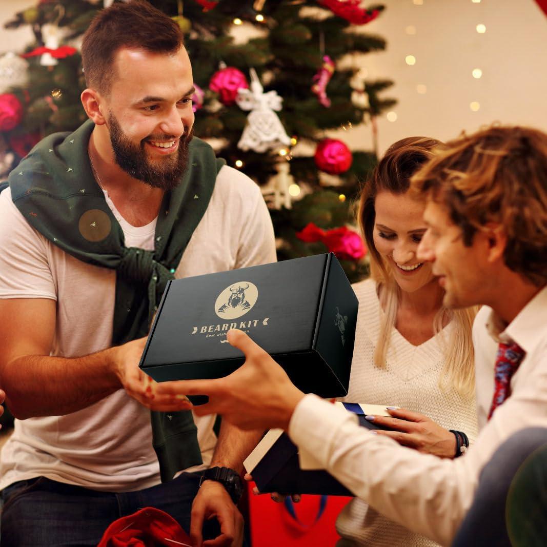 EXREIZST Beard Care Kit Gifts for Men, 9 Pcs Beard Grooming Kit, Beard Club Kit is a Unique Men\'s Gifts for Men Dad Husband Boyfriend, Father\'s Day Anniversary Birthday Christmas Gifts Ideas for Dad Him Boss