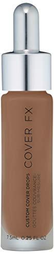 Cover FX COVER FX Custom Cover Drops, Multi-Use Shade-Adjusting Liquid Foundation and Concealer Makeup, Vegan & Cruelty-Free Lightweight Skin Enhancer, 0.25 Fl Oz, G Deep 3