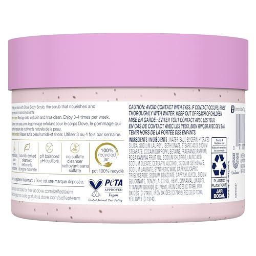Dove Dove Body Scrub Himalayan Salt & Rose Oil 3 Count for Visibly Silky-Smooth, Nourished Skin, with Moisturizing Cream, 10.5 oz