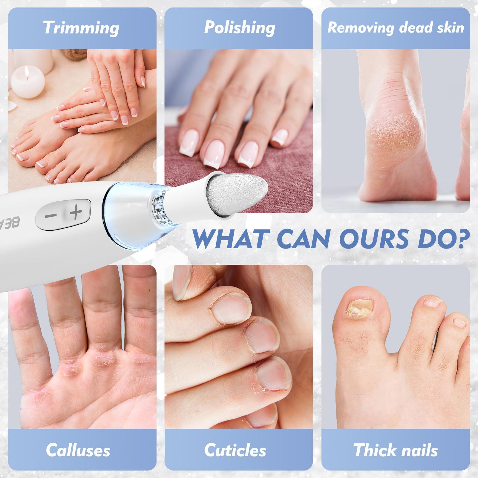 BEAUTURAL BEAUTURAL Professional Nail Drill Kit, Electric Nail File Set Machine with 10 Attachments & 20 Sanding Bands, Efile Manicure Pedicure Tools With Storage Case, LED light [Not Rechargeable and Cordless]