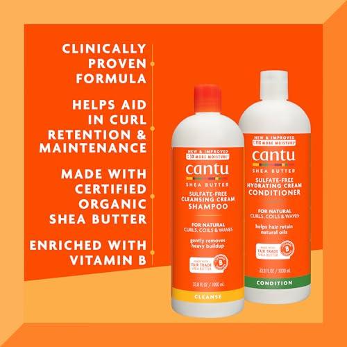 Cantu Cantu Shampoo & Conditioner with Shea Butter for Natural Hair, 1L (Pack of 2)