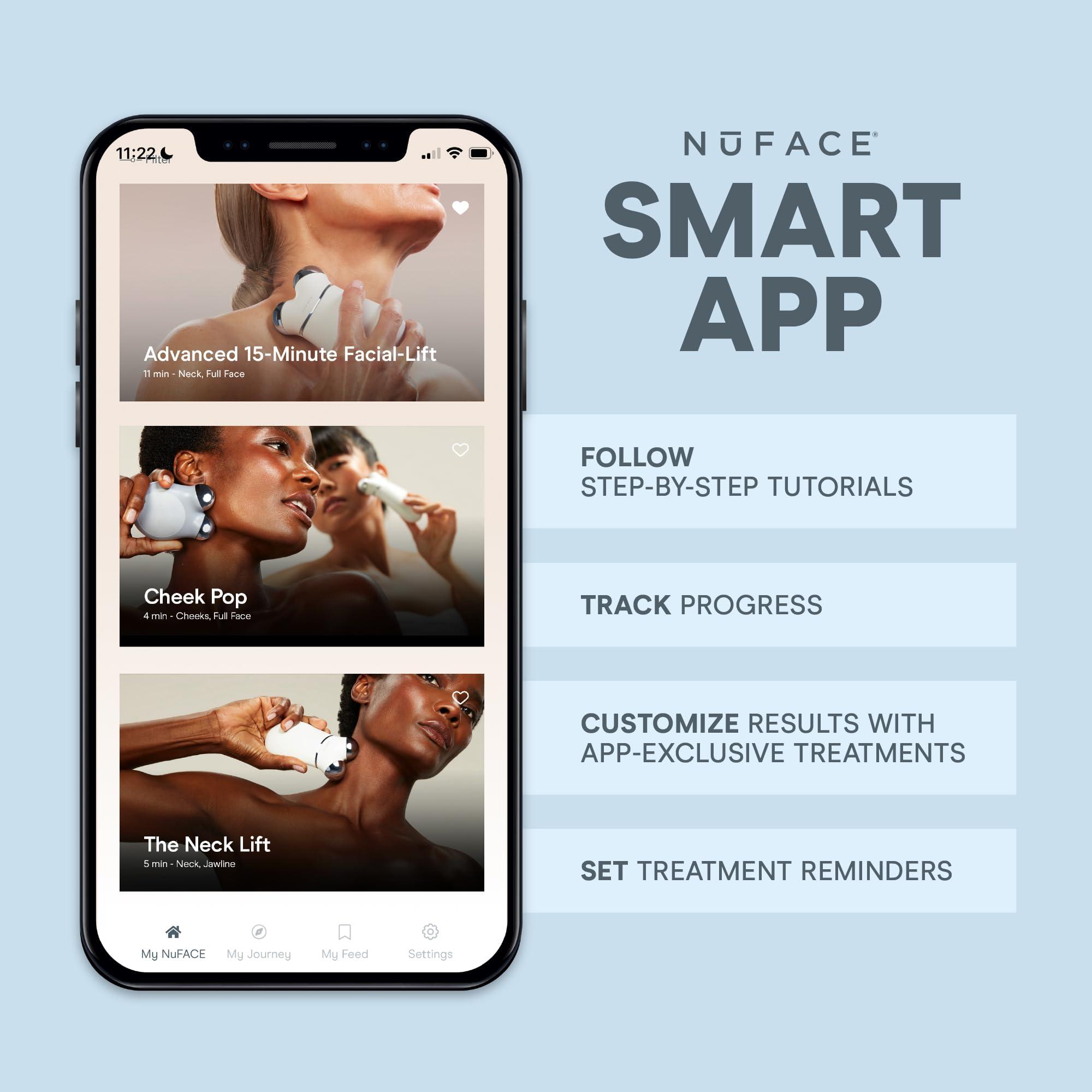 NuFACE NuFACE TRINITY+ Microcurrent Facial Device Kit - Limited Edition FDA Cleared Face Massager Device + Microcurrent Gel Activator, Cleansing Wipes & Brush - Velvet Rose