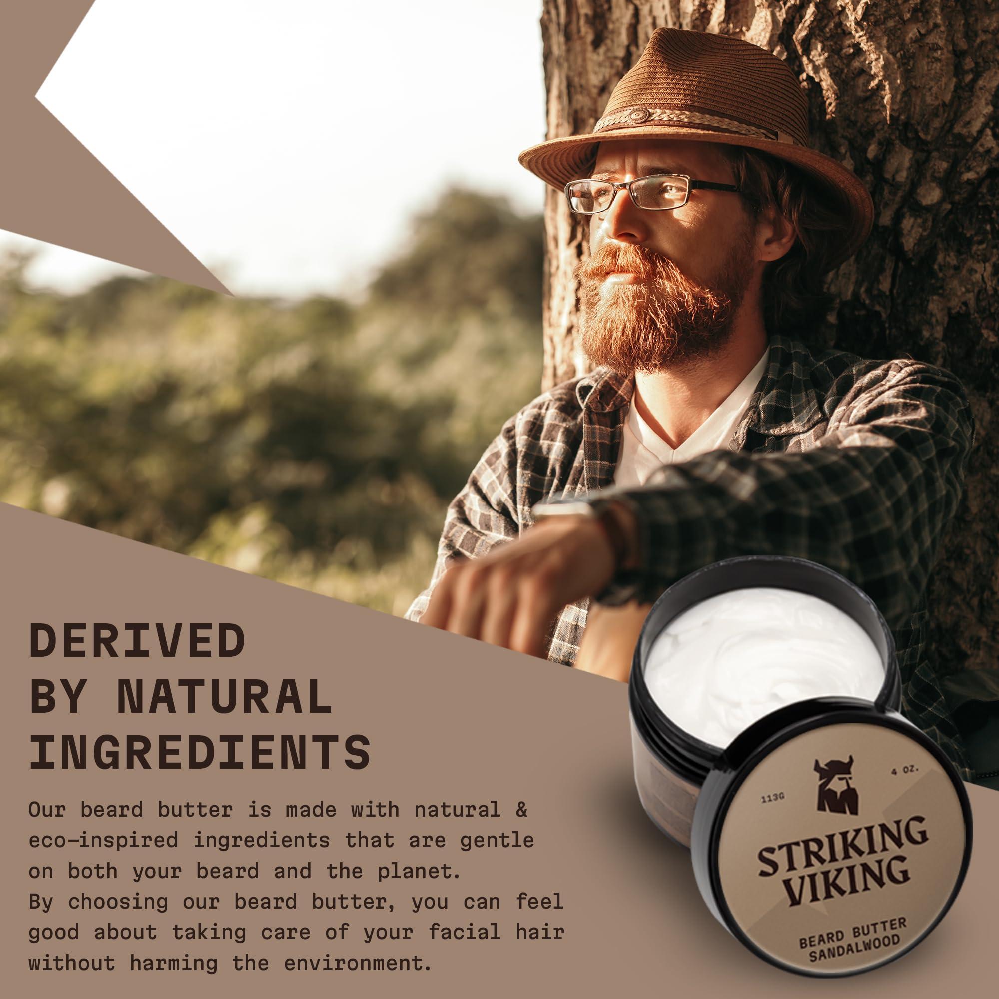 Striking Viking Striking Viking Beard Butter (4oz) Sandalwood & Beard Wash and Conditioner (10oz) Set Sandalwood