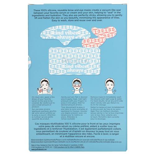 Pacifica Pacifica Reusable Mask Set  Silicone Undereye & Brow Mask Set for Forehead & Under Eye, Anti-Wrinkle, Firming, Pair with Serum, Vegan & Cruelty-Free, 3 Pieces