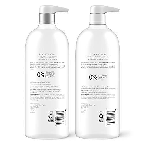 Nexxus Nexxus Clean and Pure Clarifying Shampoo and Conditioner With ProteinFusion, 2-Pack for Nourished Hair Paraben Free Salon Shampoo 33.8 oz