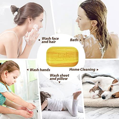 Bee & Flower Bee & Flower Shanghai Sulfur Soap 10% Sulfur Soap Face and Body Bar Soaps 3.4 Oz (6 Packs)