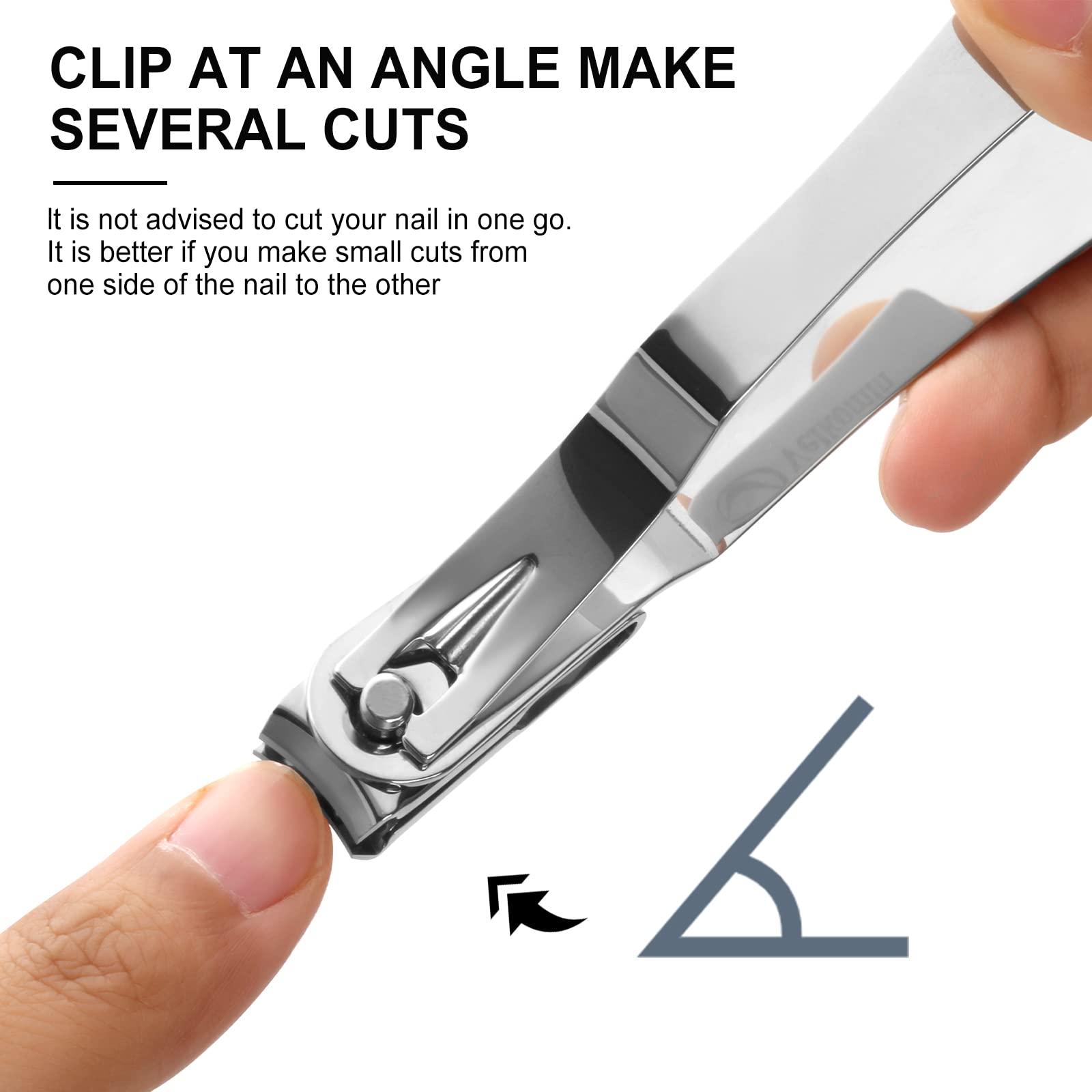 Velkomin VELKOMIN Long Handle Toenail Clippers, Ultra Sharp and Durable, 3.7inch Large Toenail & Fingernail Clippers, Angled Nail Clippers for Seniors, Men, Women