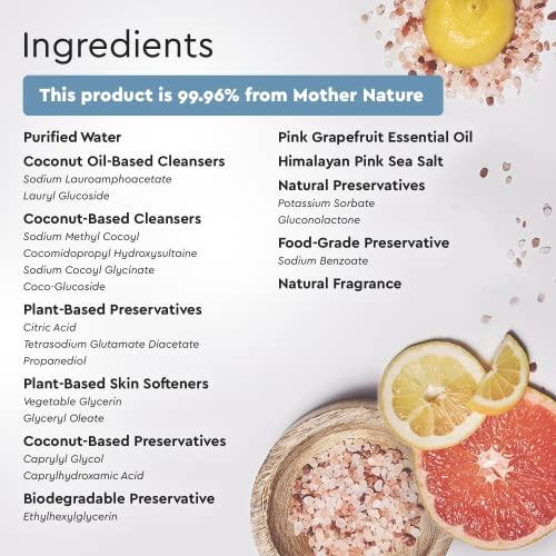 Puracy Puracy Body Wash, Natural Body Wash, 98.6% Pure Plant Ingredients, Moisturizing Shower Gel for Women Men Kids, Body Soap for Dry Sensitive Skin. Gently Scented with Citrus & Sea Salt, 12 Oz