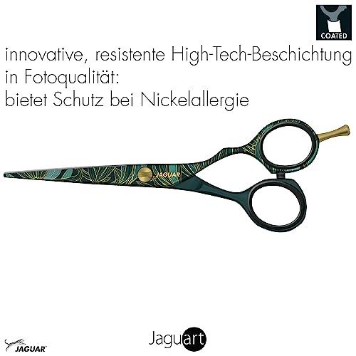 JAGUAR Jaguar Exotic Island Jungle Green Hairdressing Scissors, Right Handed Offset Handle, 5.5 Inch