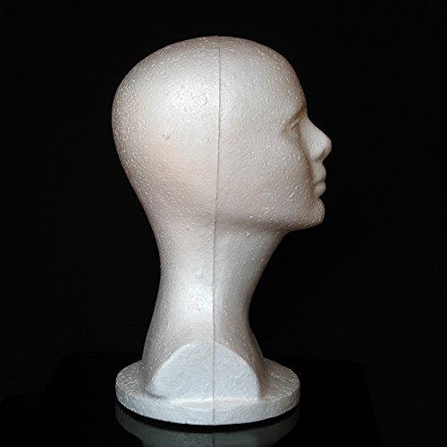 Polytree Polytree Female Foam Mannequin Head Styrofoam Hat Glasses Hair Wig Stand Display Head Model