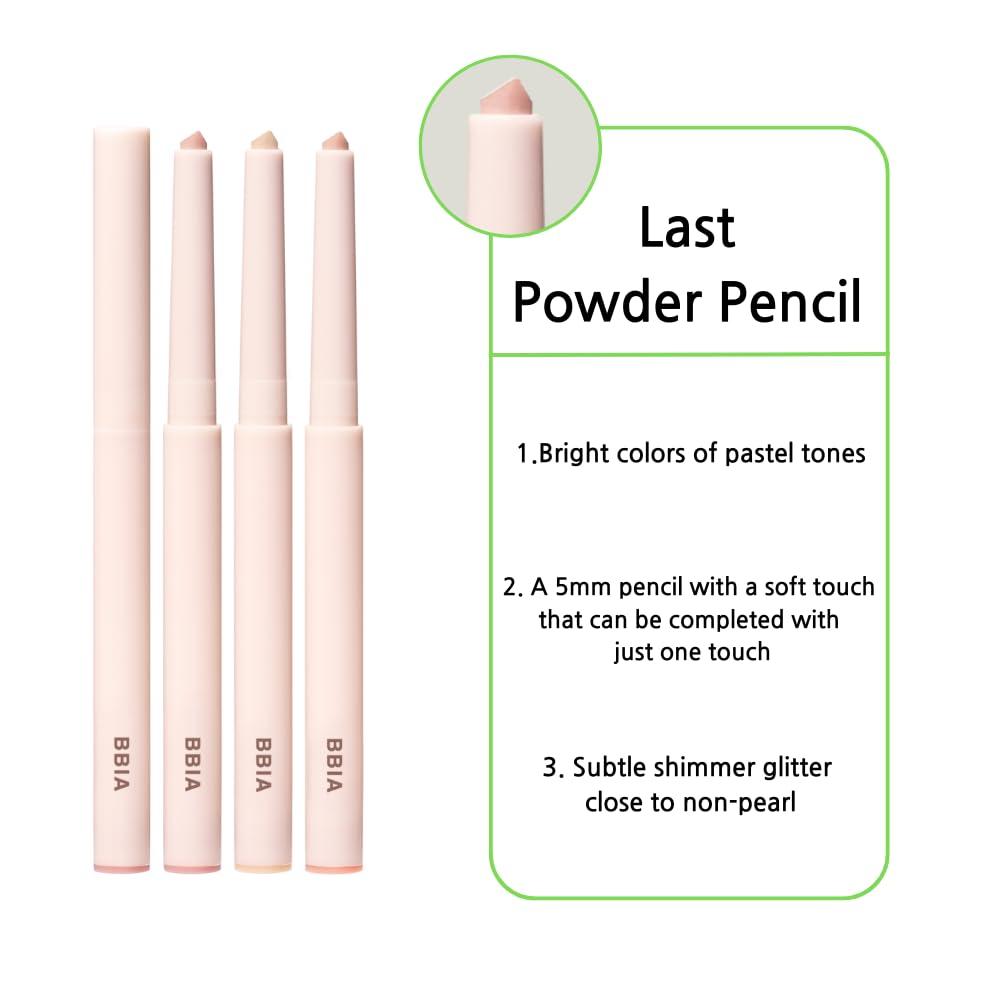 BBI@ BBIA BBIA Last Contour Pen Eyeliner (01 CAFE AU LAIT) + Last Powder Pencil (02 BANANA MILK) Bundle Set/Under Eyeshadow Eyeliner, Korea Eye Makeup