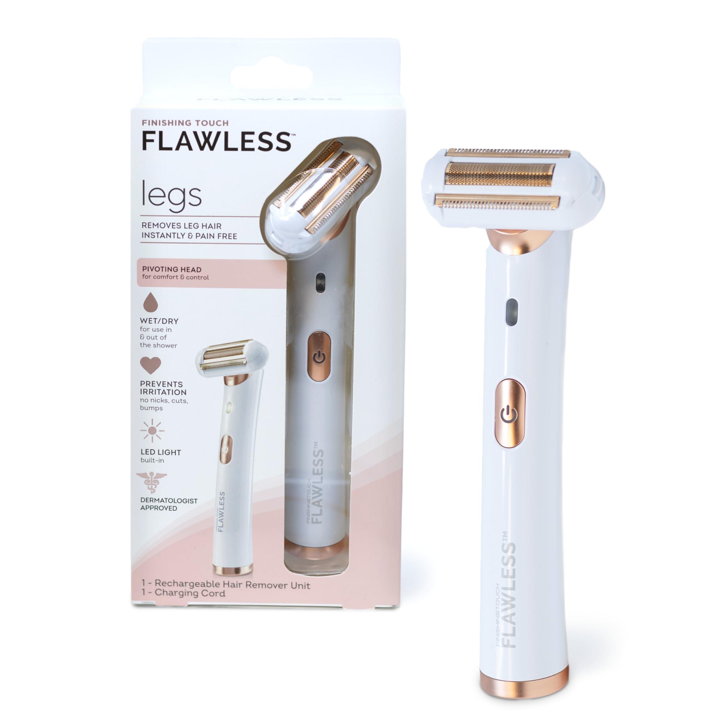 Finishing Touch Flawless Finishing Touch Flawless Legs, Electric Razor for Women, Pivoting Head Leg Hair Remover with LED Light for Instant and Painless Leg Hair Removal