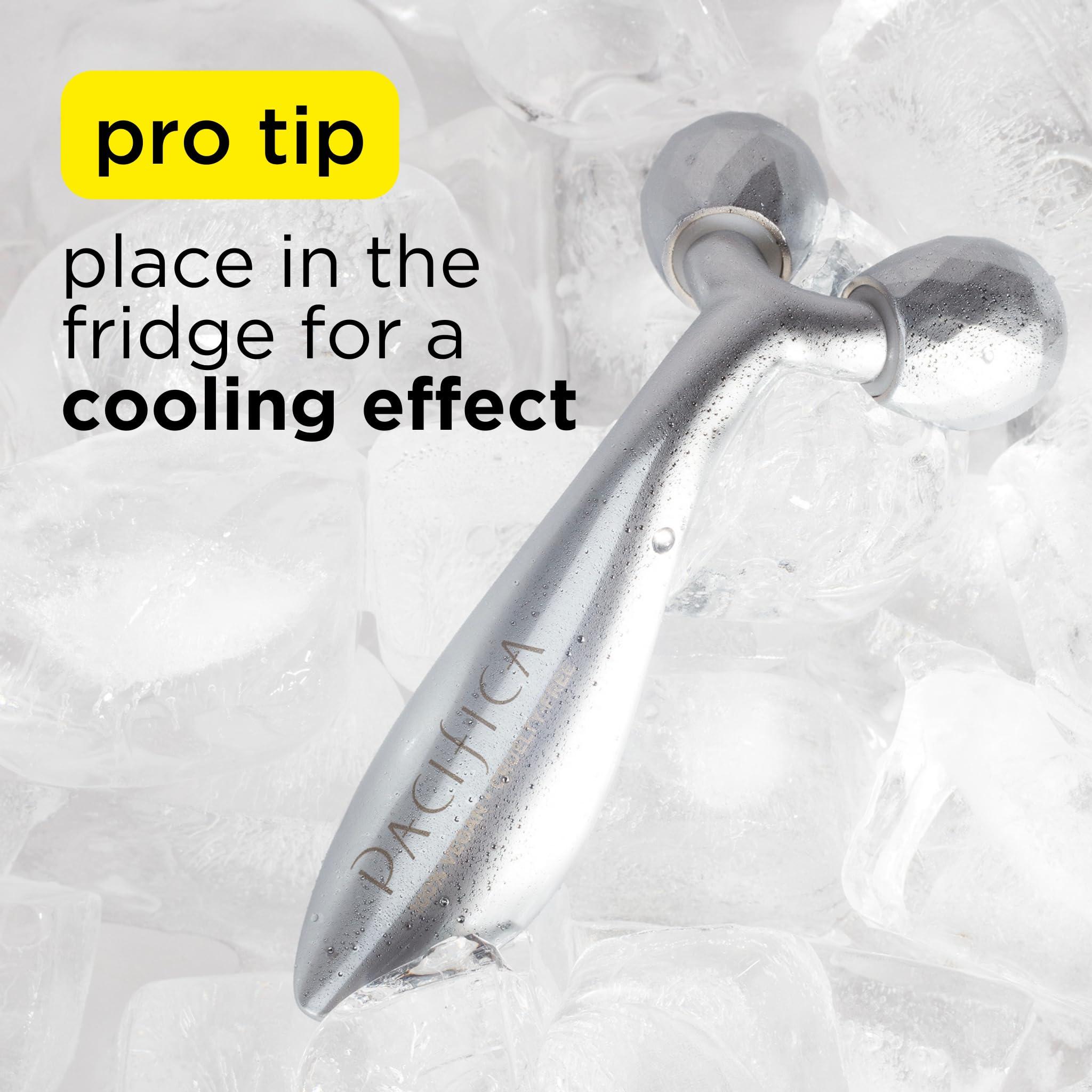 Pacifica Pacifica Face Roller Massager - Future Youth Stainless Steel Gua Sha Facial Beauty Tool Skin Care - for Face Neck Eye Body Skin Care - Face Sculpting Tool Lymphatic Drainage Gifts for Her Women & Girl